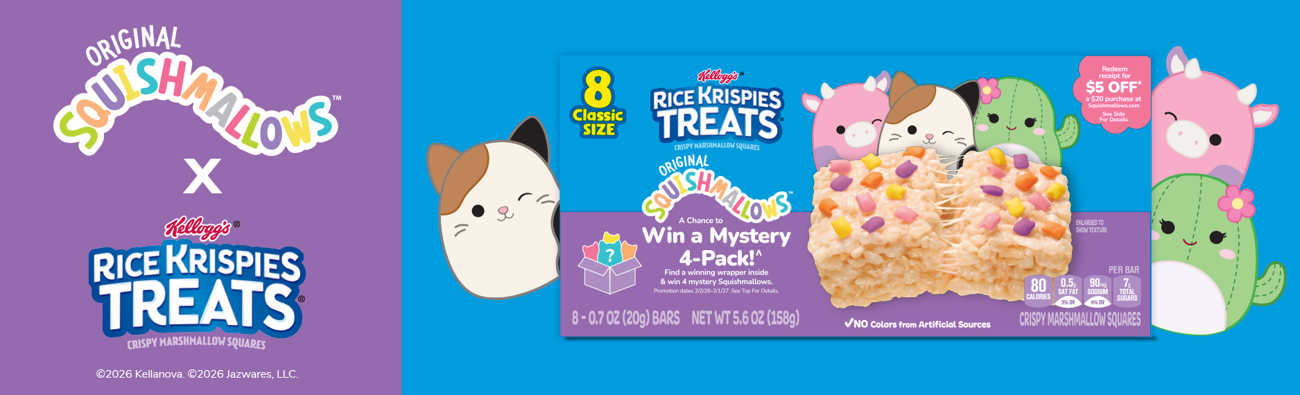 Claim your Squishmallows reward with Rice Krispies Treats.